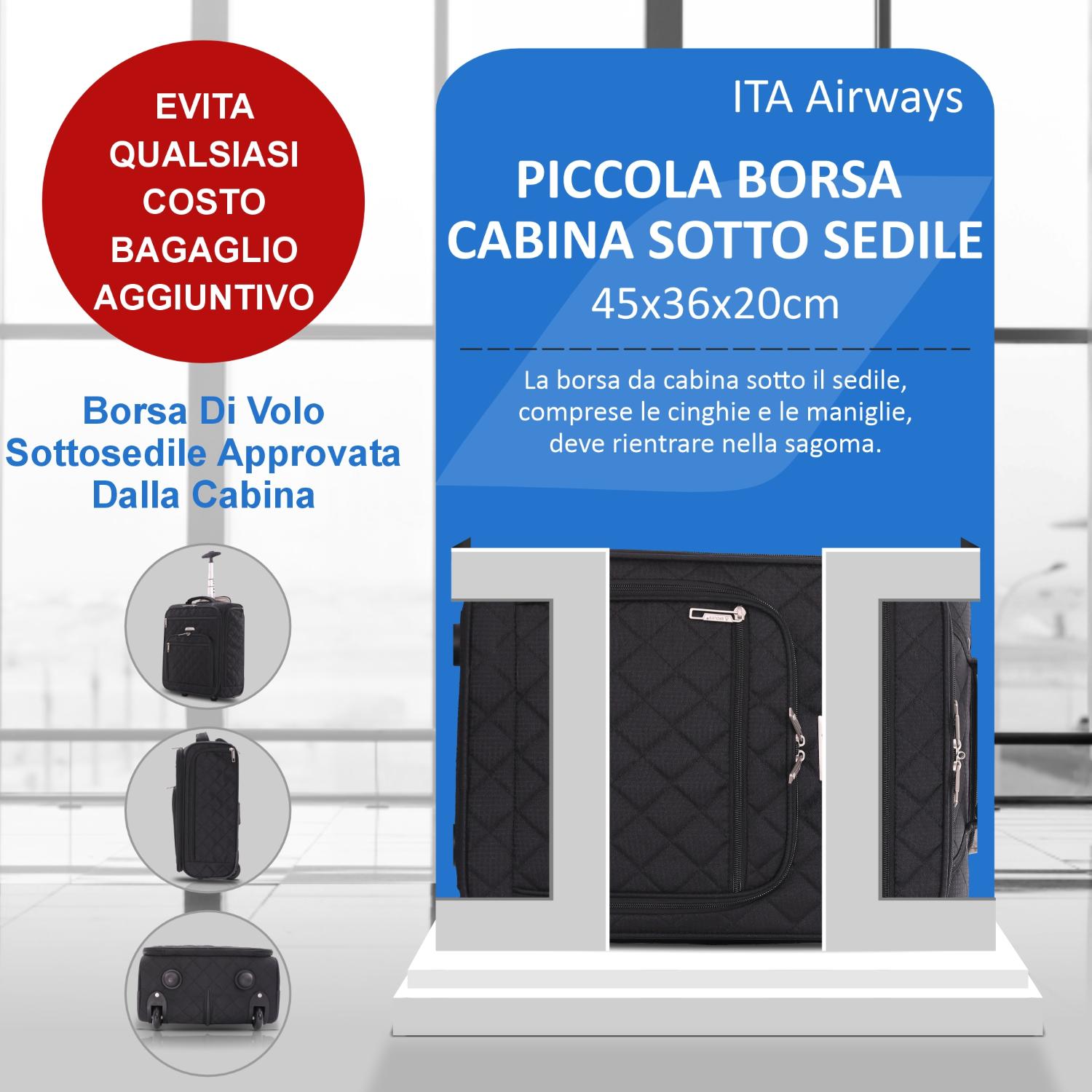 Organizer Da Viaggio Borsa A Mano Sottosella 40x20x36 Cm Per EasyJet - Cabina Approvata, Leggera E Pratica Bagaglio A Mano EasyJet - Foto 12