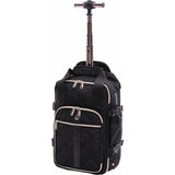 Aerolite Ryanair - Zaino trolley con 2 ruote riciclate, ecologico, approvato con manico estensibile, 40 x 20 x 25 cm, da viaggio, Nero