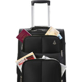 Aerolite Valigia Trolley 56x45x25 Dimensione Max per easyJet/British Airways/Jet2 Trolley Bagaglio a Mano Valigia Leggera con 2 Ruote, 56cm, 10 Anni Di Garanzia, (Nero)