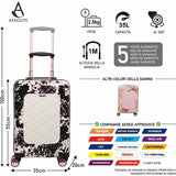 Aerolite 55x35x20cm Valigia Bagaglio A Mano Guscio Rigido Con 4 Ruote Ideale Come Bagaglio Da Cabina – Trolley Omologato A Bordo Con Ryanair, Easyjet, ITA Airways e altri 5 Anni Di Garanzia