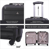 Aerolite Valigia 45x36x20cm Bagaglio A Mano Easyjet Dimensioni Massime borsa Da Cabina Sotto Il Sedile Rigida Ultraleggero in ABS Trolley da Viaggio con 4 Ruote 5 Anni Di Garanzia