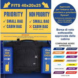 Aerolite Nuovo 2025 Ryanair 40x20x25cm Dimensione massima bagaglio a mano approvato Viaggio Carry On Holdall Borsa a tracolla leggera zaino zaino borsa da volo con cerniere YKK 5 anni di garanzia
