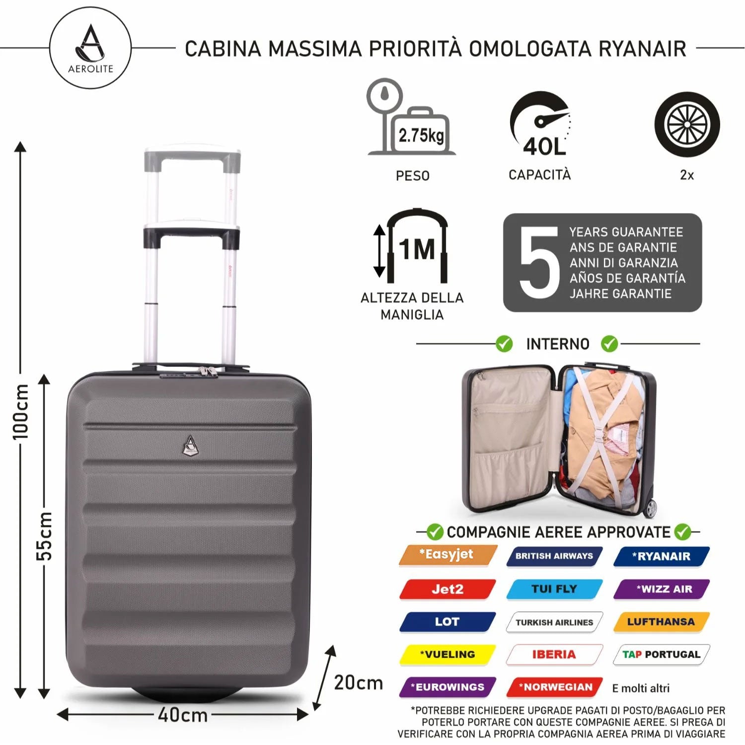 Mano 55x40x20 Miglior Trolley 55x40x20 55x40x20 Bagaglio A Mano