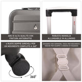 Aerolite trolley bagaglio a mano 55x35x20 cm - Valigia rigida con 4 ruote. Ideale a bordo di ITA Airways Alitalia, Air Europa, Air France, KLM, Transavia e molte altre - Grigio carbone