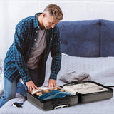 Aerolite trolley bagaglio a mano 55x35x20 cm - Valigia rigida con 4 ruote. Ideale a bordo di ITA Airways Alitalia, Air Europa, Air France, KLM, Transavia e molte altre - Grigio carbone