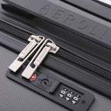AeroLite™ 55x35x25cm Valigia Bagaglio a Mano Duro con Lucchetto TSA Integrato, Bagaglio a Mano Cabina 4 Ruote, Dimensione Max per ITA Airways, Air Europa, Air France, Alitalia, KLM & Transavia, 5 Anni Di Garanzia