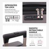 Aerolite Valigia da Cabina Espandibile 55x40x20cm fino a 55x40x23cm Ryanair Priority, Wizz Air Priority, Lufthansa – Valigia Rigida Leggera con 4 Ruote (CARBONE)