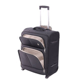 Aerolite Valigia Trolley 56x45x25 Dimensione Max per easyJet/British Airways/Jet2 Trolley Bagaglio a Mano Valigia Leggera con 2 Ruote, 56cm, 10 Anni Di Garanzia, (Nero)