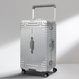 Aerolite Aluminium Zipperless PP Trunk, valigia premium, chiusura a scatto TSA, telaio in alluminio, ruote silenziose Hinomoto, bagaglio grande 97,6L