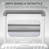 Aerolite Aluminium Zipperless PP Trunk, valigia premium, chiusura a scatto TSA, telaio in alluminio, ruote silenziose Hinomoto, bagaglio grande 97,6L