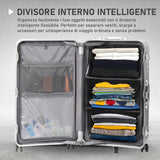 Aerolite Aluminium Zipperless PP Trunk, valigia premium, chiusura a scatto TSA, telaio in alluminio, ruote silenziose Hinomoto, bagaglio grande 97,6L
