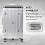 Aerolite Aluminium Zipperless PP Trunk, valigia premium, chiusura a scatto TSA, telaio in alluminio, ruote silenziose Hinomoto, bagaglio grande 97,6L