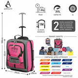 Aerolite Minimax Easyjet & ITA Airways 45x36x20cm Dimensione Massima Del Bagaglio A Mano, Zaino Trolley Sottosedile 30l Con 2 Anni Di Garanzia