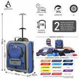 Aerolite Minimax Easyjet & ITA Airways 45x36x20cm Dimensione Massima Del Bagaglio A Mano, Zaino Trolley Sottosedile 30l Con 2 Anni Di Garanzia