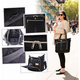 Aerolite Premium Borsa a tracolla trapuntata per laptop da donna, dimensioni massime per Easyjet 45x36x20cm