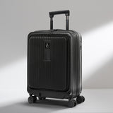 Aerolite M-Lite Smart 21" Cabin Suitcase - Ruote Hinomoto silenziose e scorrevoli con pulsante di frenata, tasca frontale per laptop, polipropilene PP resistente, ricarica USB, chiusura TSA, 55x40x23cm