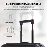 Aerolite M-Lite Premium 56x45x25cm Easyjet Plus Valigia da cabina con porta USB, blocco TSA, ruote silenziose Hinomoto, polipropilene leggero, 15 anni di garanzia