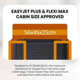 Aerolite M-Lite Premium 56x45x25cm Easyjet Plus Valigia da cabina con porta USB, blocco TSA, ruote silenziose Hinomoto, polipropilene leggero, 15 anni di garanzia