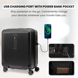 Aerolite M-Lite Premium 56x45x25cm Easyjet Plus Valigia da cabina con porta USB, blocco TSA, ruote silenziose Hinomoto, polipropilene leggero, 15 anni di garanzia
