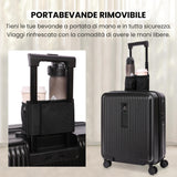 Aerolite M-Lite Premium 56x45x25cm Easyjet Plus Valigia da cabina con porta USB, blocco TSA, ruote silenziose Hinomoto, polipropilene leggero, 15 anni di garanzia
