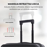 Aerolite M-Lite Premium 56x45x25cm Easyjet Plus Valigia da cabina con porta USB, blocco TSA, ruote silenziose Hinomoto, polipropilene leggero, 15 anni di garanzia