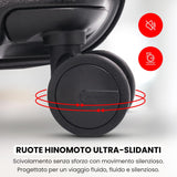 Aerolite M-Lite Premium 56x45x25cm Easyjet Plus Valigia da cabina con porta USB, blocco TSA, ruote silenziose Hinomoto, polipropilene leggero, 15 anni di garanzia