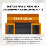 Aerolite M-Lite Premium 56x45x25cm Easyjet Plus Valigia da cabina con porta USB, blocco TSA, ruote silenziose Hinomoto, polipropilene leggero, 15 anni di garanzia