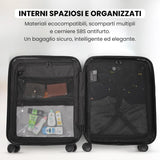 Aerolite M-Lite Premium 56x45x25cm Easyjet Plus Valigia da cabina con porta USB, blocco TSA, ruote silenziose Hinomoto, polipropilene leggero, 15 anni di garanzia