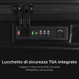 Aerolite M-Lite Trunk - Valigia premium da 77 cm e 100,4 litri di capacità per il check-in, polipropilene PP resistente, blocco TSA, 8+1 ruote silenziose Hinomoto, interni ecologici di lusso, 15 anni di garanzia, fino a 32 kg di peso.
