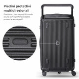 Aerolite M-Lite Trunk - Valigia premium da 77 cm e 100,4 litri di capacità per il check-in, polipropilene PP resistente, blocco TSA, 8+1 ruote silenziose Hinomoto, interni ecologici di lusso, 15 anni di garanzia, fino a 32 kg di peso.
