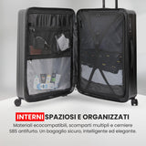 Valigia Aerolite M-Lite 29” Large Premium - Polipropilene PP resistente, enorme capacità di 118 litri, bagaglio da stiva 76x50x30 cm, chiusura TSA, porta telefono, ruote Hinomoto silenziose, 15 anni di garanzia del marchio