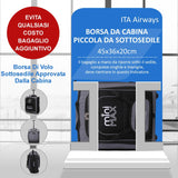 Aerolite Minimax Easyjet & ITA Airways 45x36x20cm Dimensione Massima Del Bagaglio A Mano, Zaino Trolley Sottosedile 30l Con 2 Anni Di Garanzia