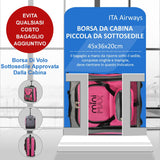 Aerolite Minimax Easyjet & ITA Airways 45x36x20cm Dimensione Massima Del Bagaglio A Mano, Zaino Trolley Sottosedile 30l Con 2 Anni Di Garanzia