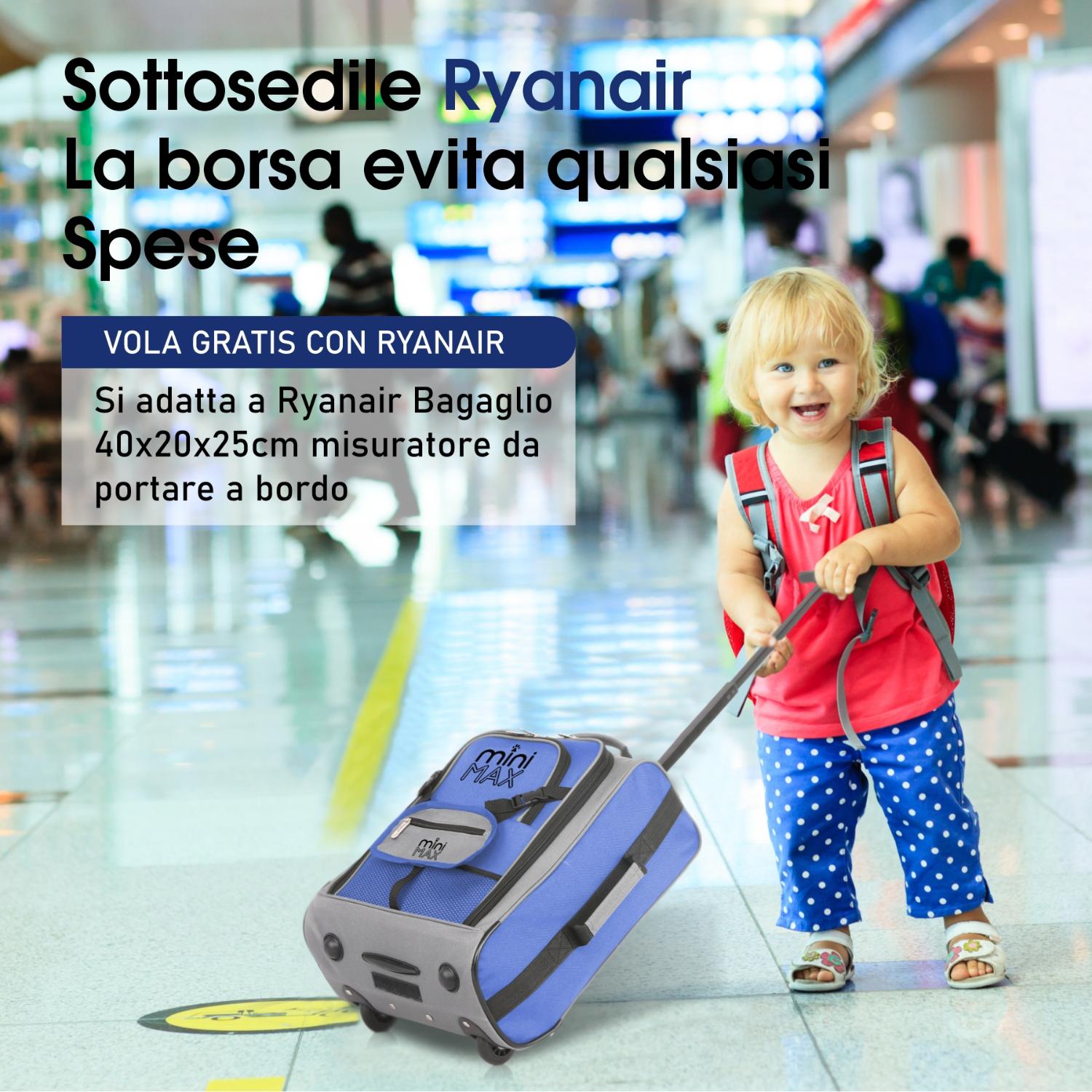 Borsa Cabina Ryanair Aerolite 40x20x25cm - Leggera, Sottosedile, 20 Litri, Con Serratura - Foto 4