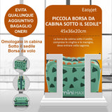 Aerolite MiniMax - Valigia da viaggio per bambini, adatta per bagaglio a mano EasyJet da 45 x 36 x 20 cm, con ruote, 29 l