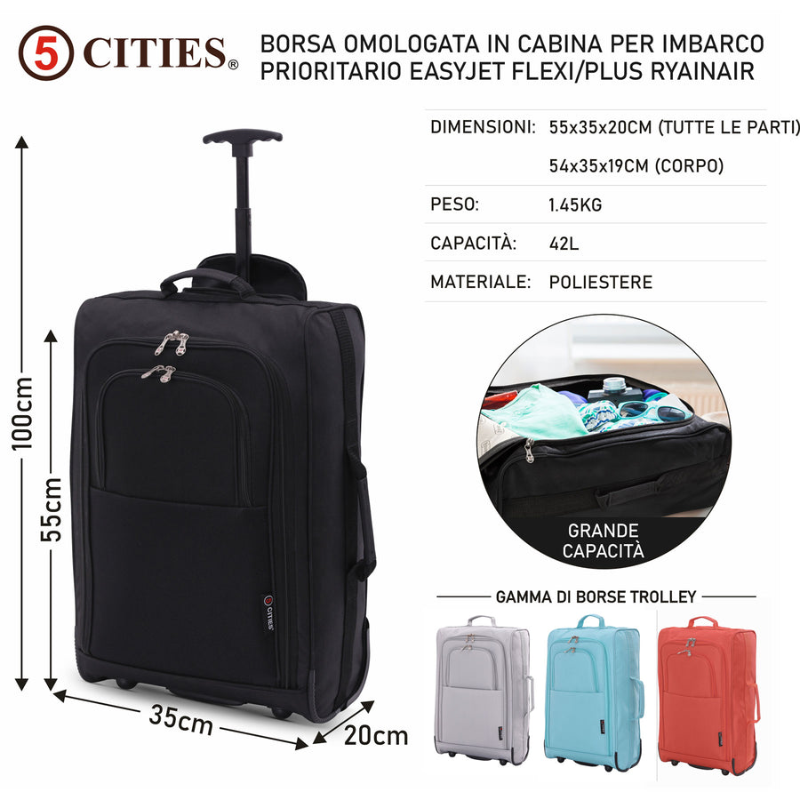 Bagaglio A Mano 40x20x25 Ryanair RAYKONG Ryanair Cabina Bag