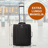 5 Cities British Airways Jet2 & easyJet Plus/Flexi, 56 x 45 x 25 cm, bagaglio a mano, 56 cm, 60 l, nero, nero, valigia