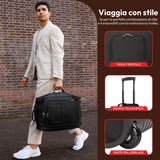 5 Cities British Airways Jet2 & easyJet Plus/Flexi, 56 x 45 x 25 cm, bagaglio a mano, 56 cm, 60 l, nero, nero, valigia