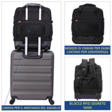 Aerolite 45x36x20cm Easyjet Dimensione massima Premium Zaino Trolley con 2 ruote Riciclato Eco-Friendly Bagaglio da cabina con maniglia estensibile, 10 anni di garanzia