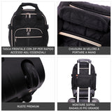 Aerolite Ryanair - Zaino trolley con 2 ruote riciclate, ecologico, approvato con manico estensibile, 40 x 20 x 25 cm, da viaggio, Nero