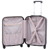 AeroLite™ Nuovo Estiva 2025 ABS Valigia Trolley 55x38x20cm Emirates Airlines e altre ancora! Rigido Bagaglio a Mano con 4 Ruote Grande Valigia 5 Anni Di Garanzia (Carbone)