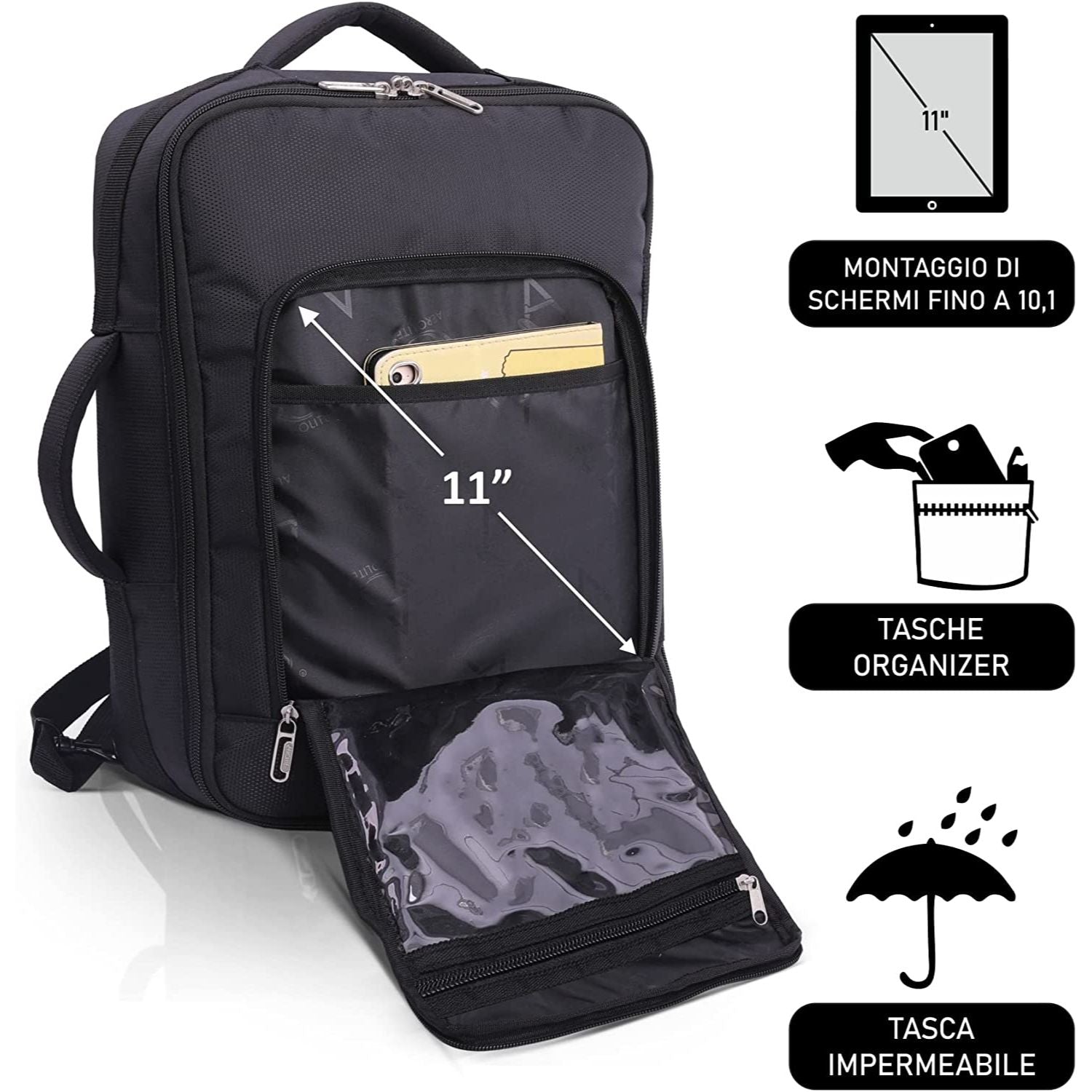 Borse Da Cabina 40x20x25 Per Ryanair Sottosedile Albania - Foto 2