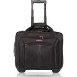 AeroLite™ 15.6” - Borsa da viaggio Executive Borsa Imbottita Per Laptop Con 2 Ruote, Omologata per Ryanair, Easyjet, BA & Jet2, Trolley Per La Notte Business Trolley Da Cabina (Nero)