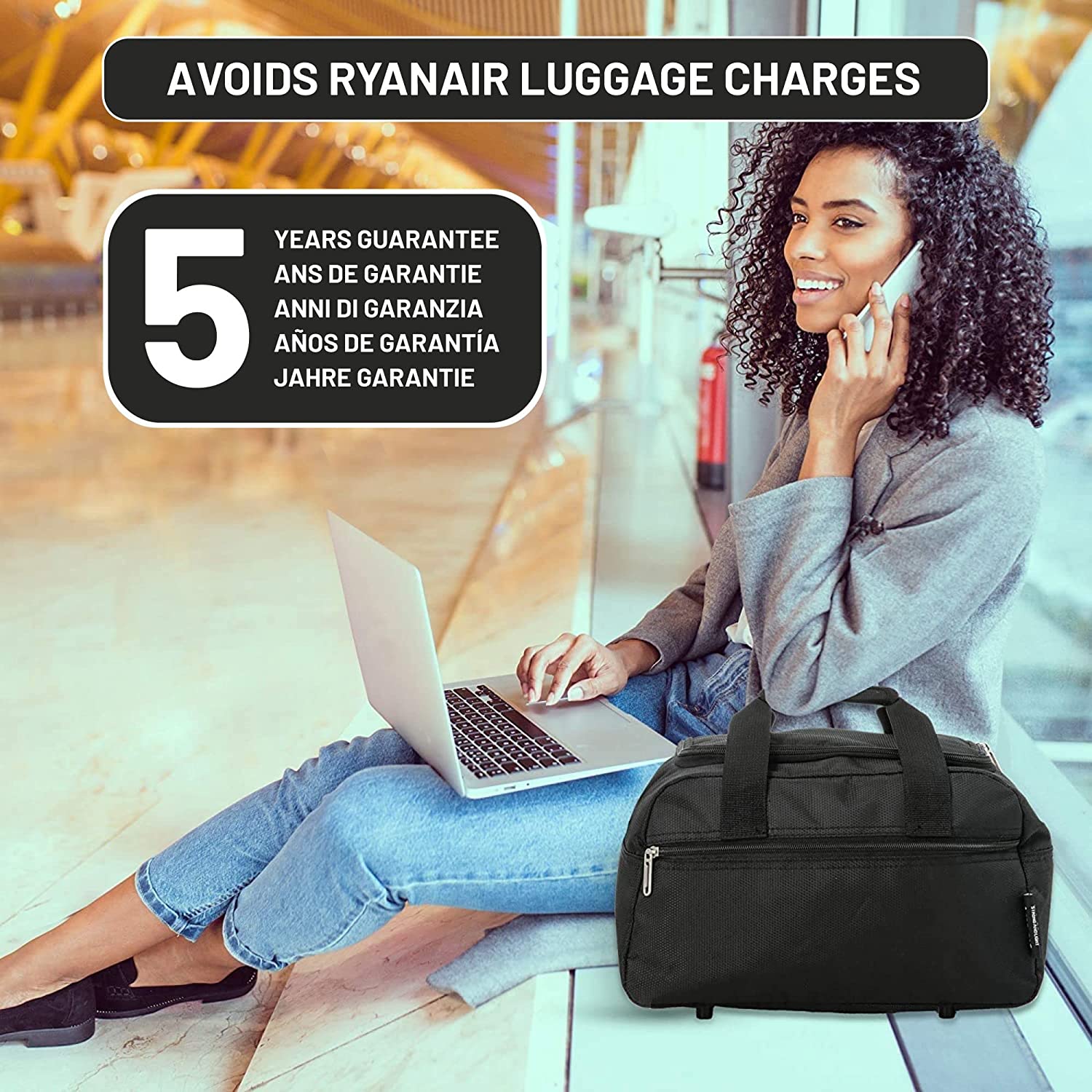 Borsa Da Cabina Ryanair 40x20x25 Sottosella Pieghevole - Borsone Viaggio Narwey