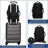 Aerolite Nuovo 2025 Ryanair 40x20x25cm Dimensione massima bagaglio a mano approvato Viaggio Carry On Holdall Borsa a tracolla leggera zaino zaino borsa da volo con cerniere YKK 5 anni di garanzia